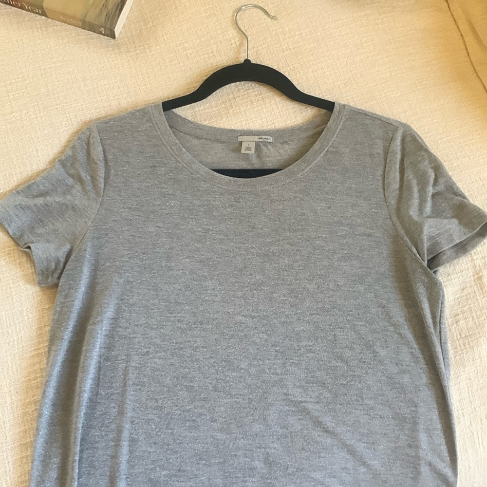 Long tee. Sparkle silver